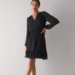 New, White House Black Market , Smocked Blouson Dress